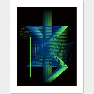 Geometric galaxy modern futuristic Posters and Art